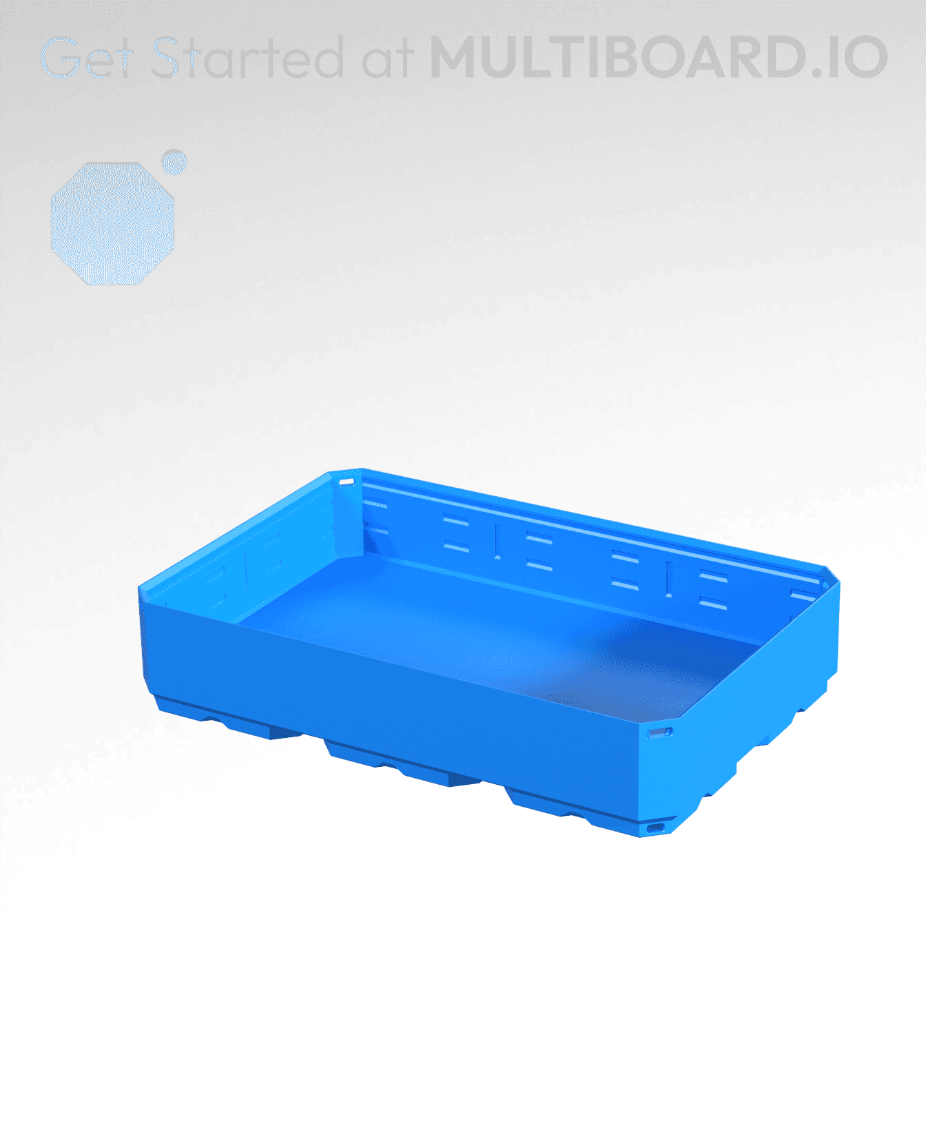 3x2x0.5 CU - Simple Walls - Multibin Shell 3d model