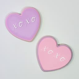 'XOXO' Heart-Shaped Shortbread Cookie with Royal Icing for Valentine's Day :: Delicious Desserts! 3d model