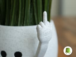 Happy Flex Sitting Middle Finger Pot 3d model