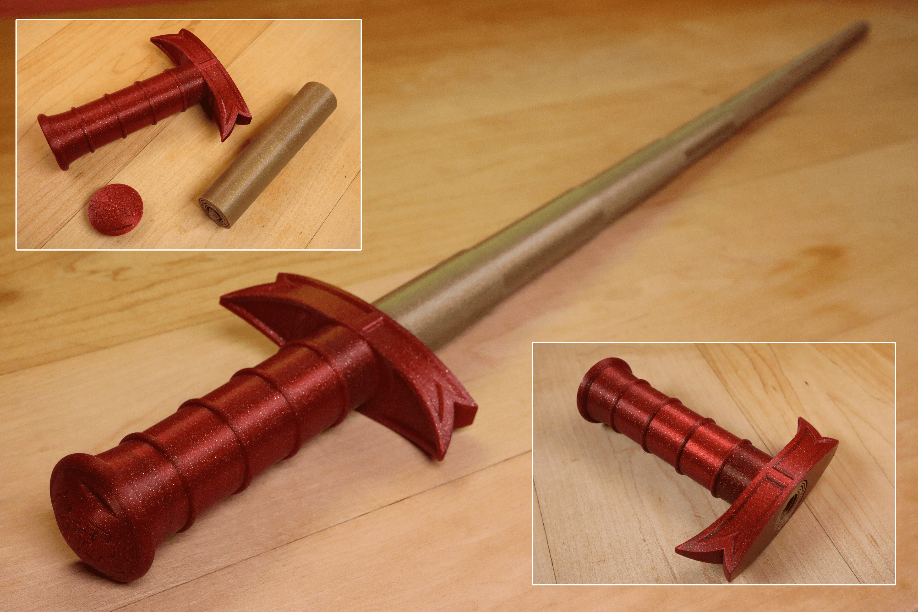 Collapsing Broadsword with Removable Blade 3d model