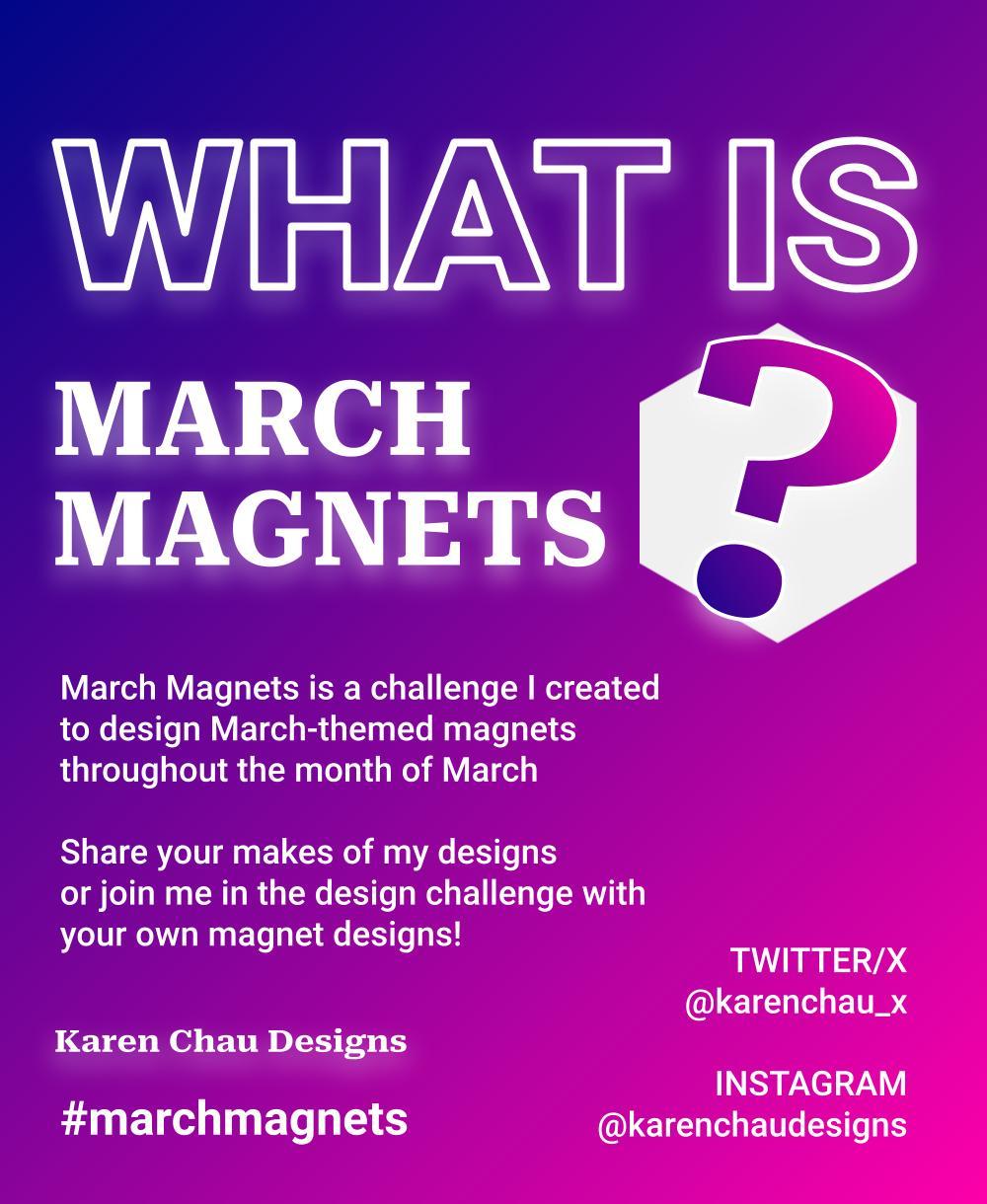 March Magnets - Day 1 #marchmagnets | March 2024 calendar 3d model