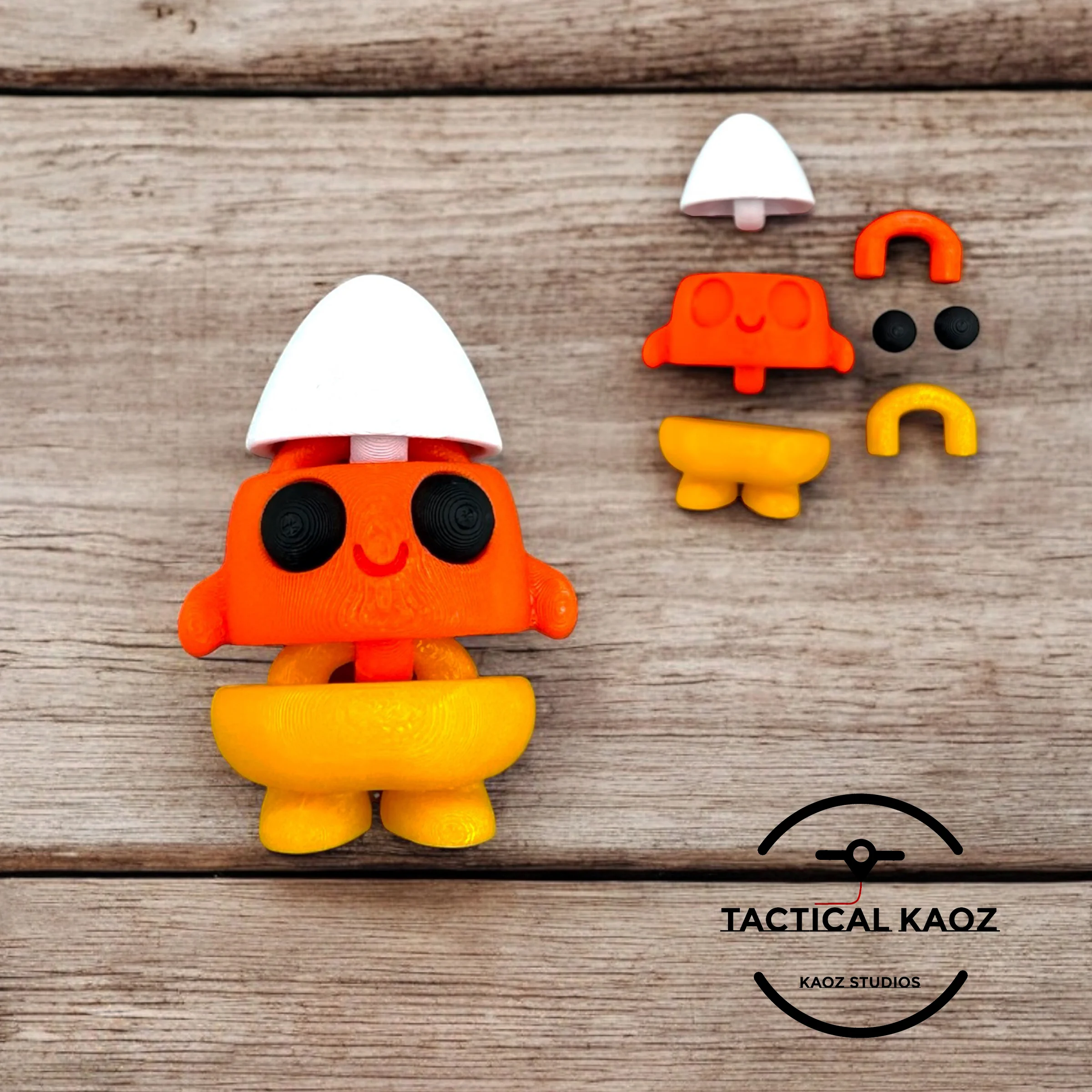 Cute Mini Candy Corn Flexy Keychain โ No Supports, No AMS Needed 3d model
