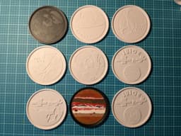 JUICE Mission Coaster Set (Jupiter Icy Moons Explorer) 3d model