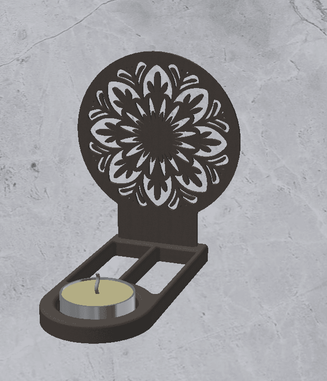 Candle Holder Decoration 3d model