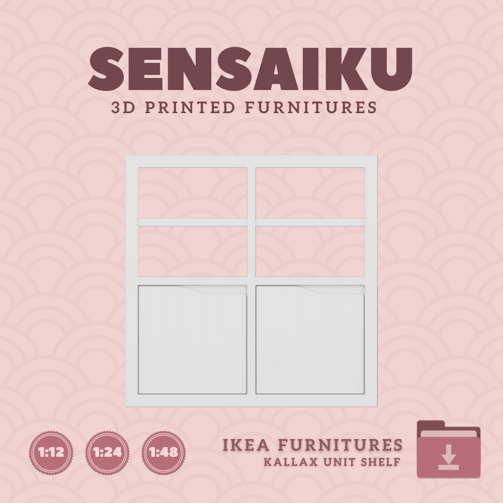 Miniature Replica 01. KALLAX Shelf Unit V10 for Miniature Dollhouse IKEA 3d model