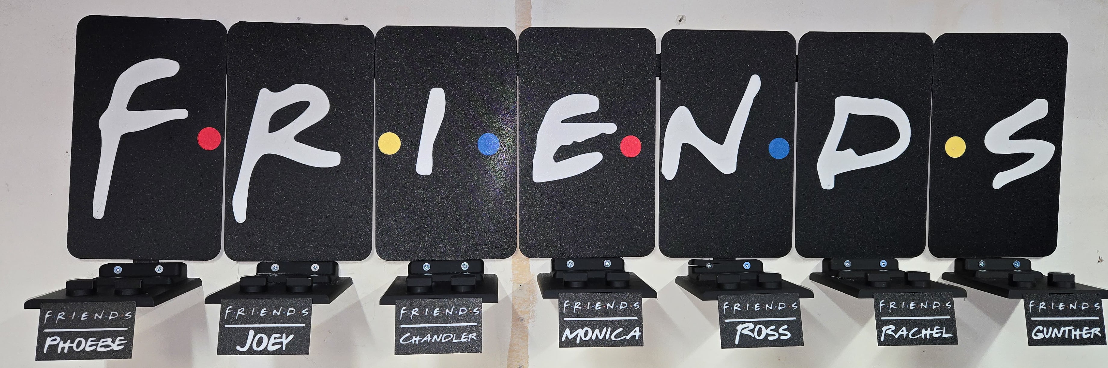 All Friends Multicolor Nameplates 3d model