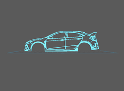 Honda - Civic type R Wall Art 3d model