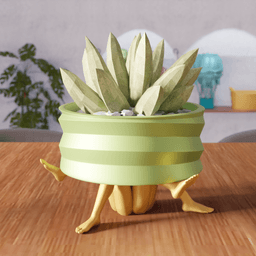 Surreal Leg Planter - Funny Anthropomorphic Flower Pot 3d model