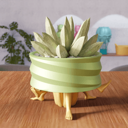 Surreal Leg Planter - Funny Anthropomorphic Flower Pot 3d model