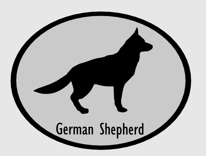 German Shepherd Dog Breed Plaque 3d model