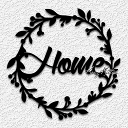 COUNTRY HOME WREATH wall art Welcome home decor 3d model