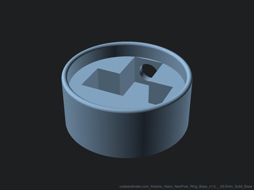 Arduino Nano NeoPixel Ring Base 3d model