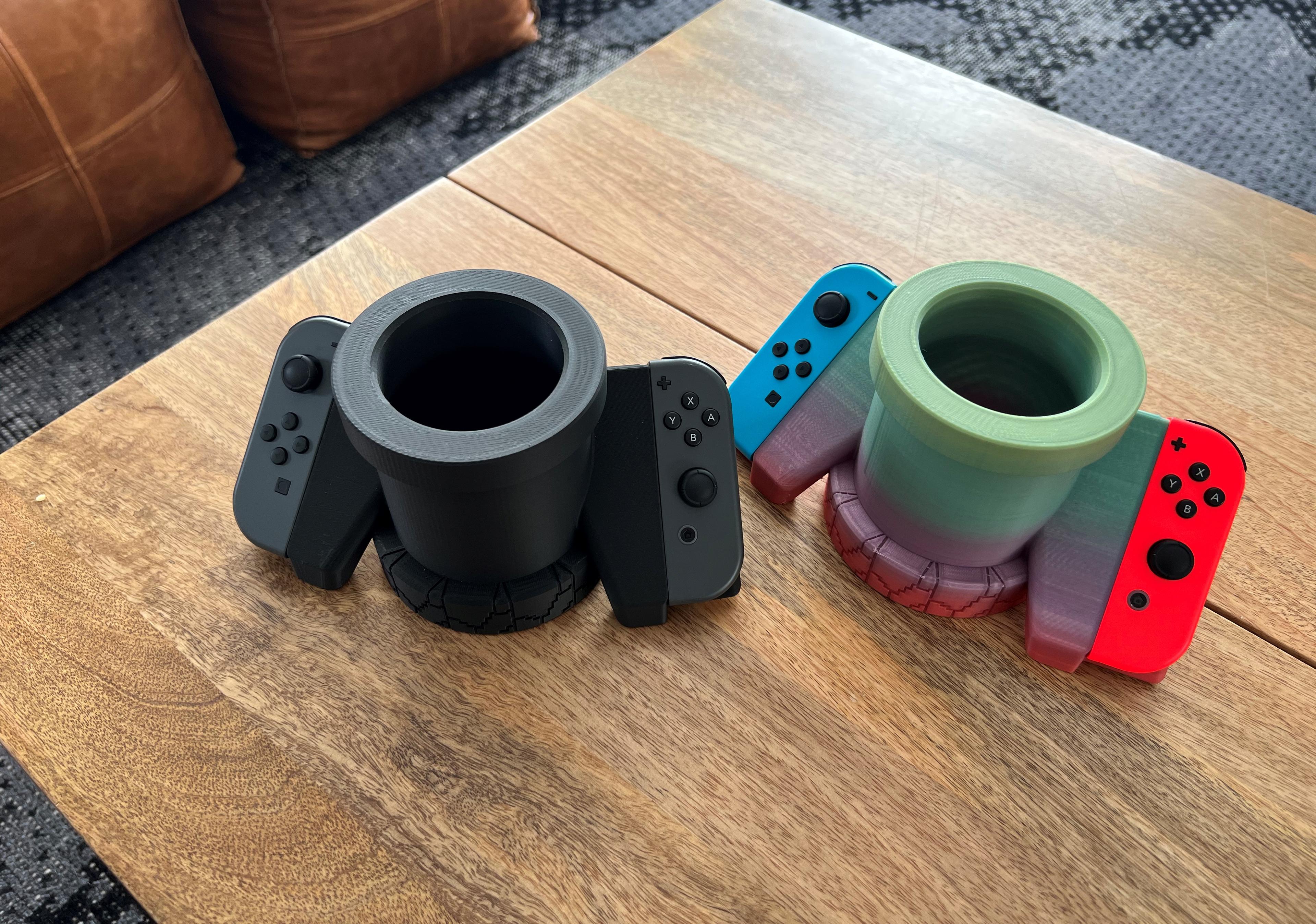 Warped Cup - Nintendo Joy Con Grip 12oz Can Cup! - Multi-colored and black Joy-con can cups - make for Epic Beerio Kart! - 3d model