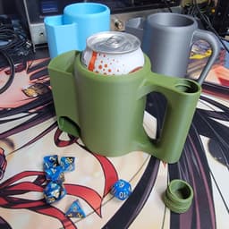 12oz Dice Tower Can Cup w/ Storage Handle 3d model
