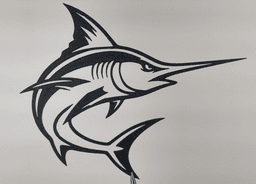 Marlin Fish 2D Wall Art.3mf 3d model