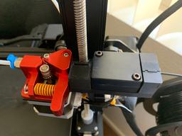 Creality CR-6 SE Filament Sensor Base for Dual Extruder - Mounted with the extruder