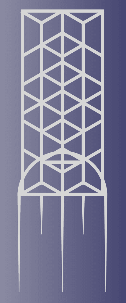 Trellis For Small Plants with FreeCAD Project Source 3d model