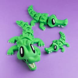 Blob Crocodile - Articulated Flexi Fidget Toy 3d model