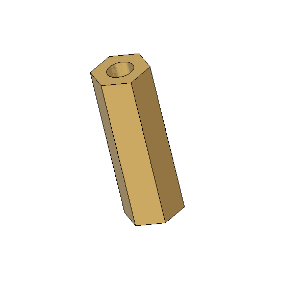 M4 hexagonal Spacer 25 mm length.stl 3d model