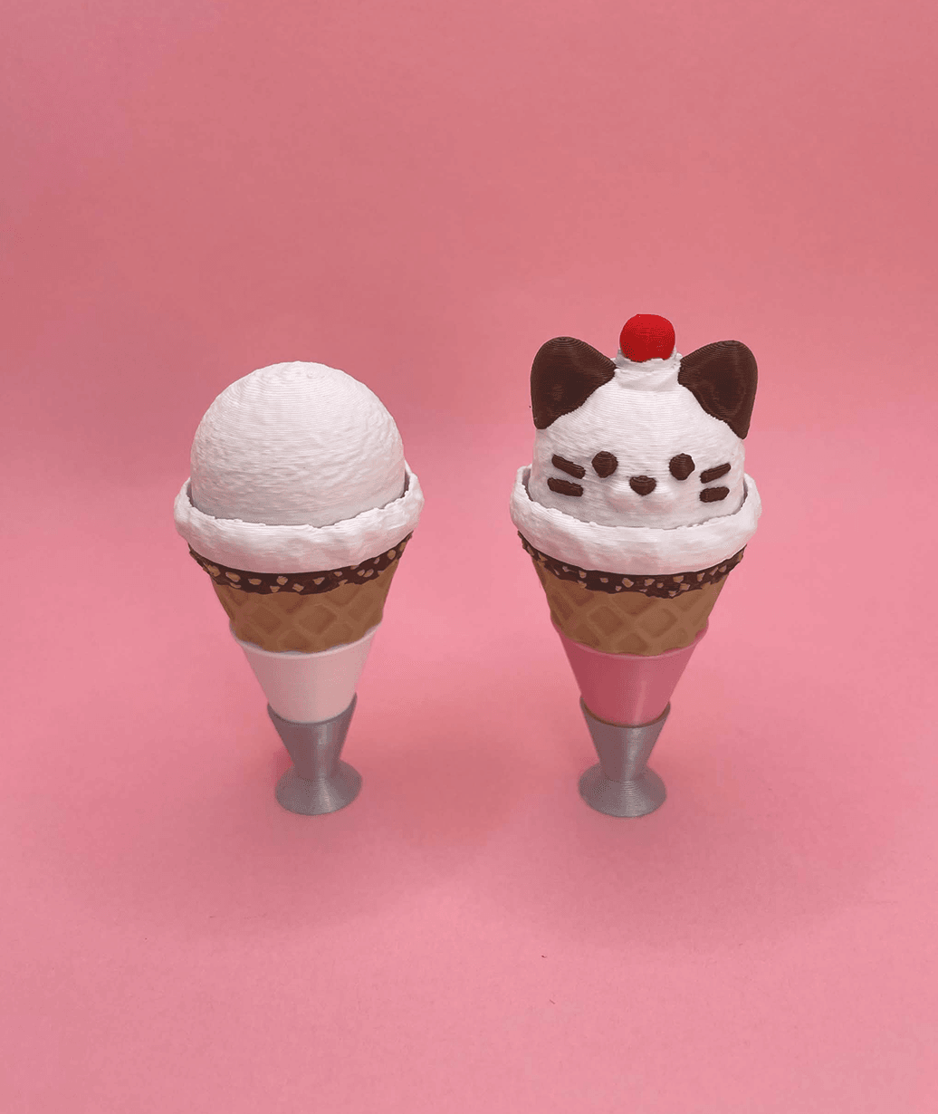 Waffle Cone Ice Cream Clickers! 3d model