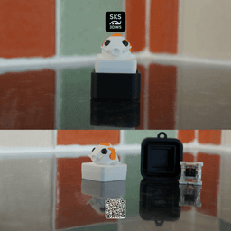 Koi Fish Head Mechanical Switch Fidget Clicker (Articulating Name System Compatible) 3d model
