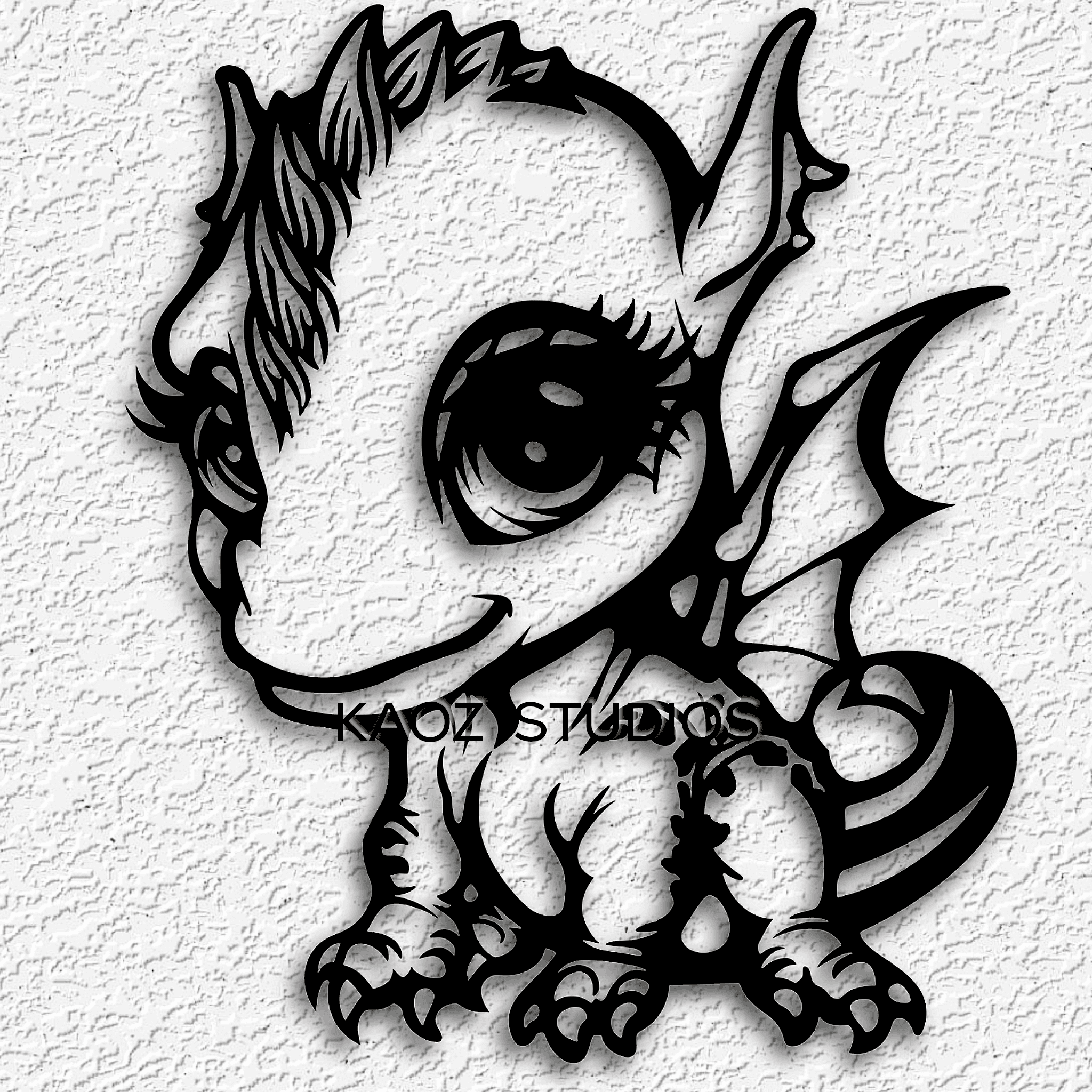 baby dragon wall art midevil wall decor nursery decoration 3d model