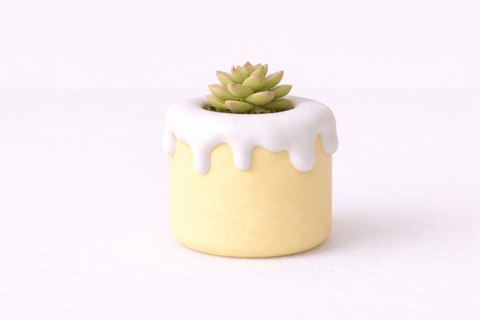 Cake Planter STL – Cute Dripping Frosting Pot – Resizable 3D Print (Planter, Pen Holder, Candle Hold 3d model