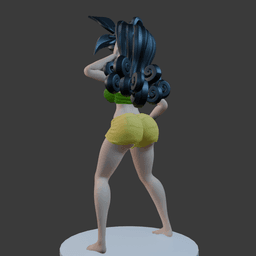 Sexy Toon Girl STL Pinup Style 3D Printable Figure v2 3d model
