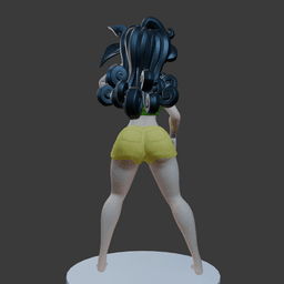 Sexy Toon Girl STL Pinup Style 3D Printable Figure v2 3d model