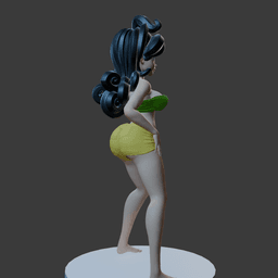 Sexy Toon Girl STL Pinup Style 3D Printable Figure v2 3d model