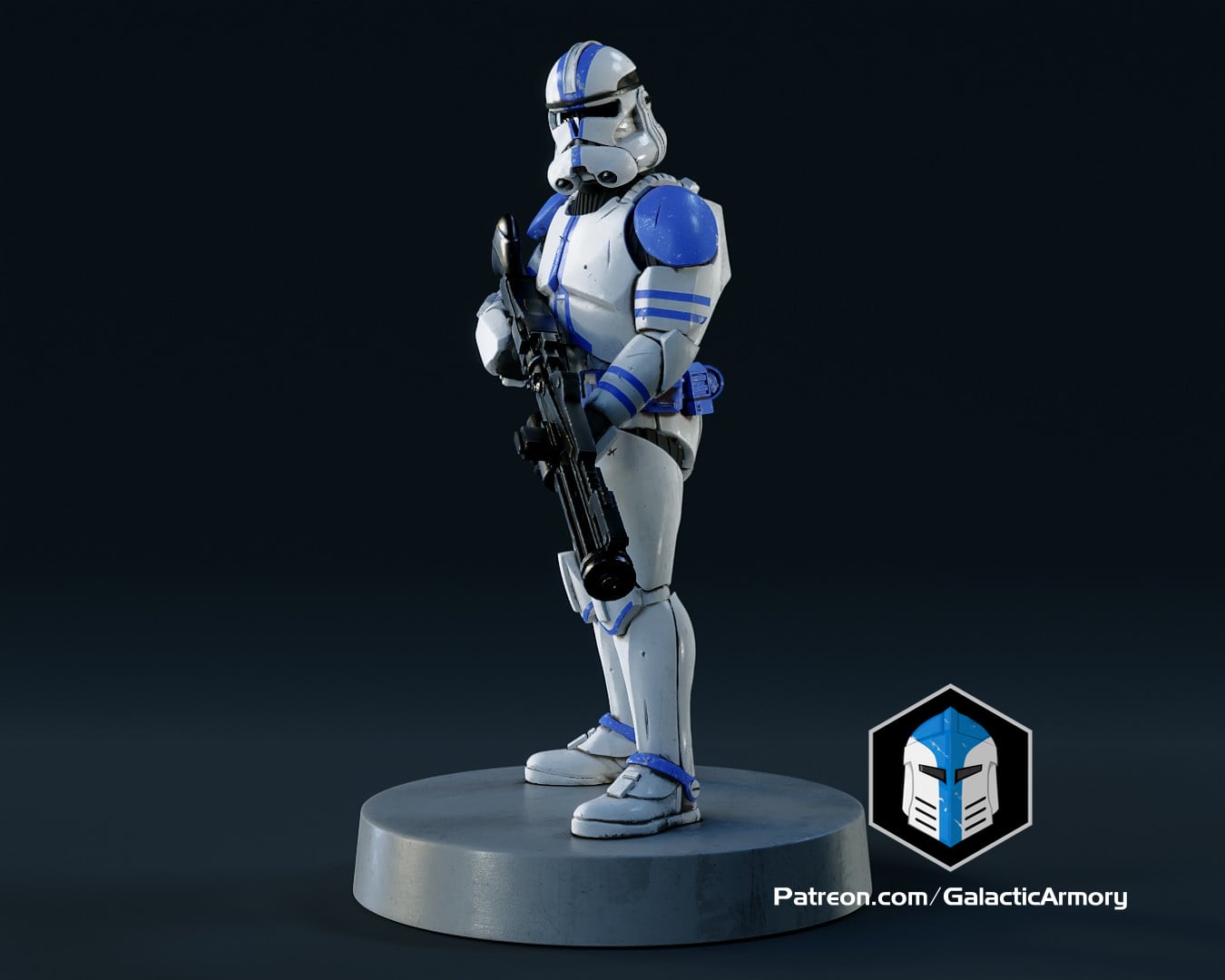 Clone Trooper Figurine - Assault 3d model