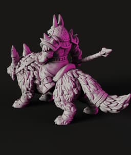 Anubis Wolf Rider STL | Figurine 3D Print | HighDetail 3d model