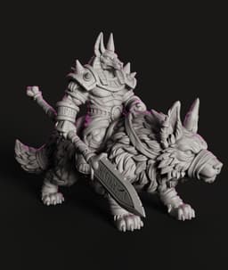 Anubis Wolf Rider STL | Figurine 3D Print | HighDetail 3d model