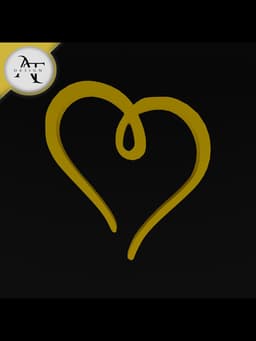 Simple Heart Symbol - 2D Art 3d model