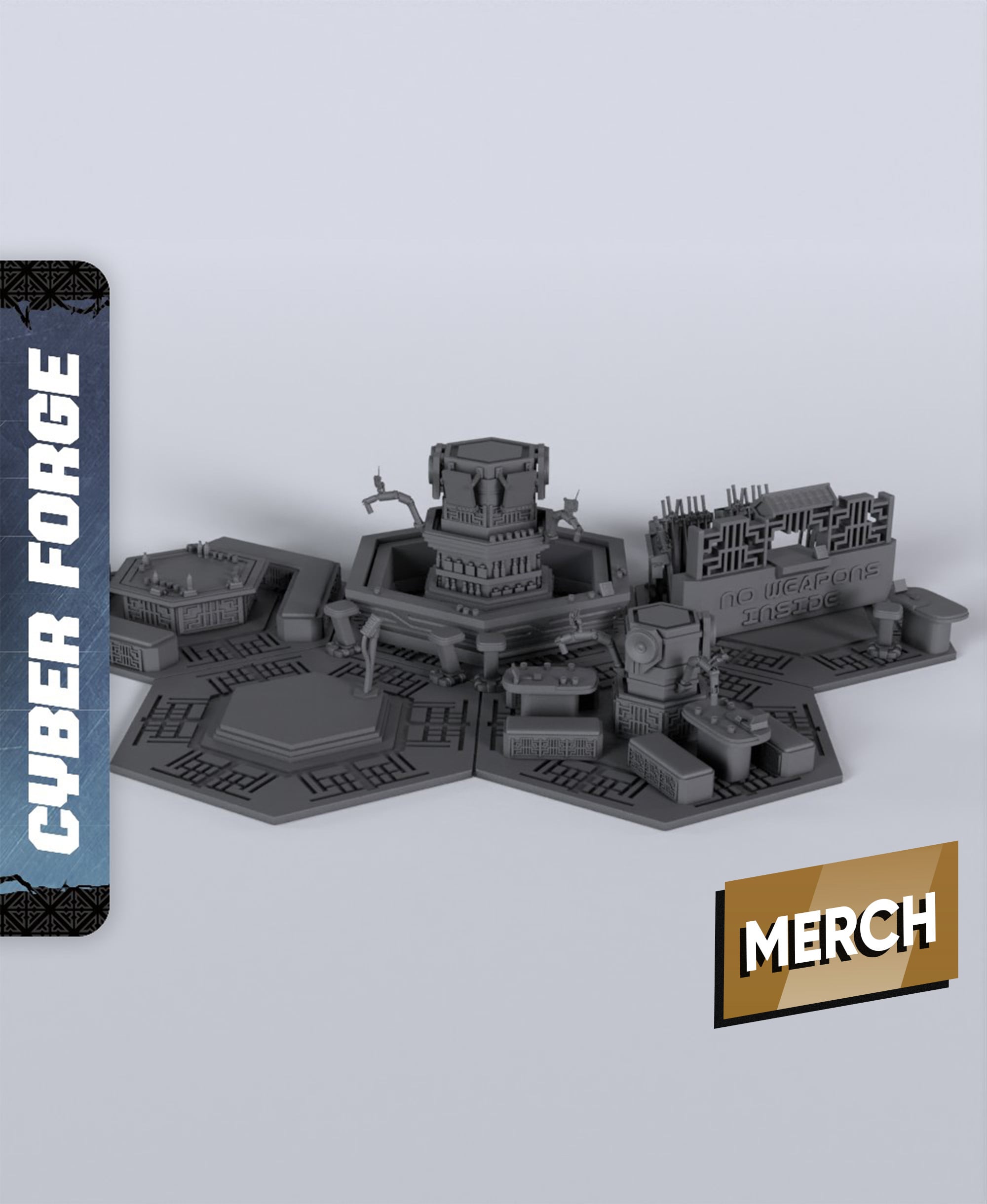 Hexes & Katanas Bar - With Free Cyberpunk - Sci-Fi Gift Ideas for RPG and Wargamers 3d model