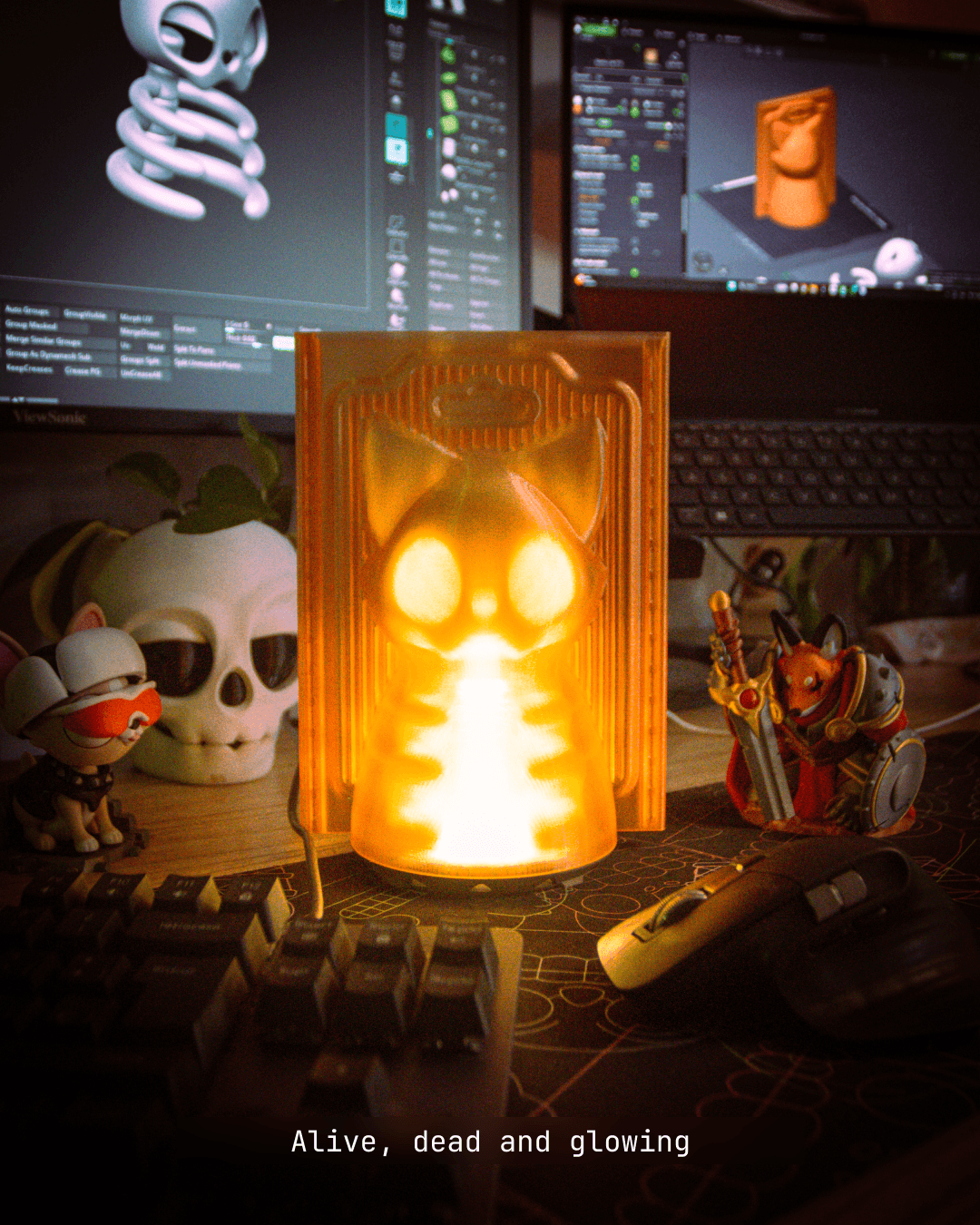 Quantum Kitty Lamp 3d model