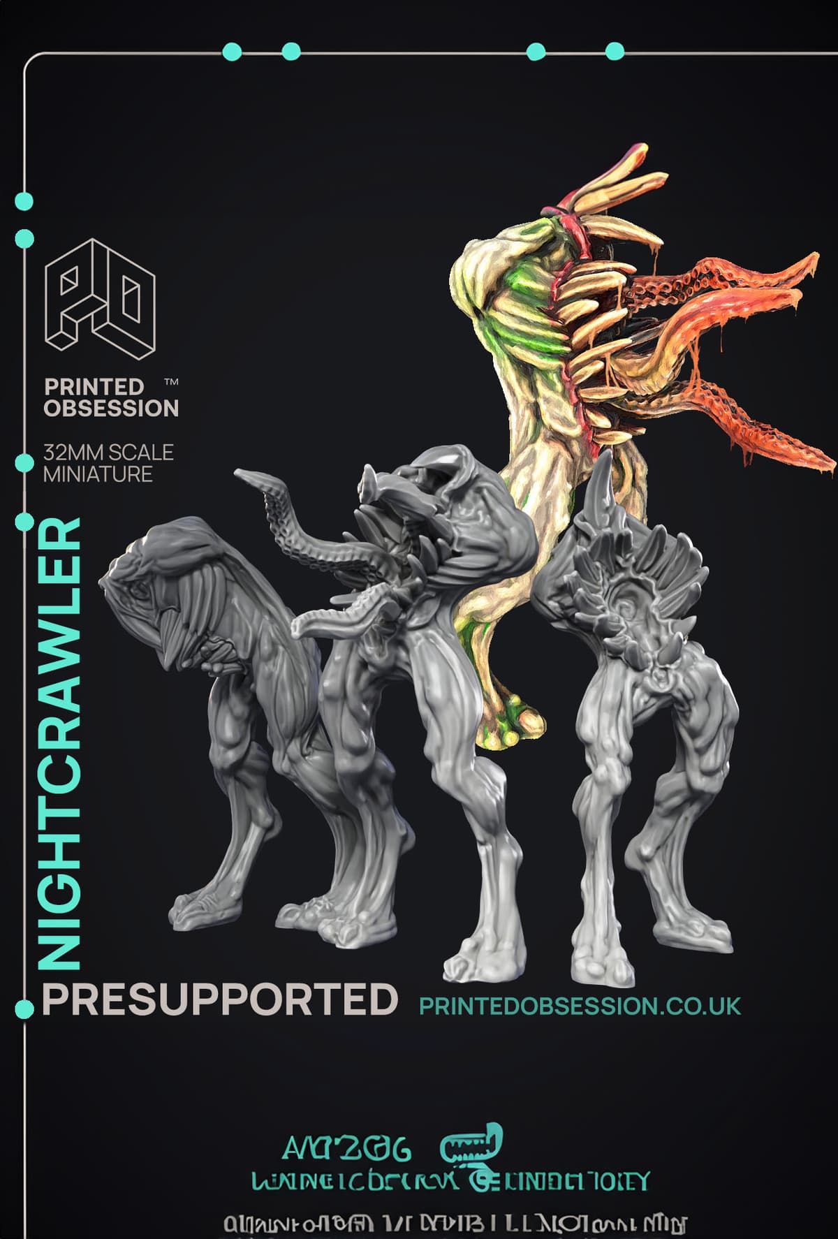 Model Build Night Night Crawler - 3 Models - Cryptids of the Darkwoods - PRESUPPORTED ...
