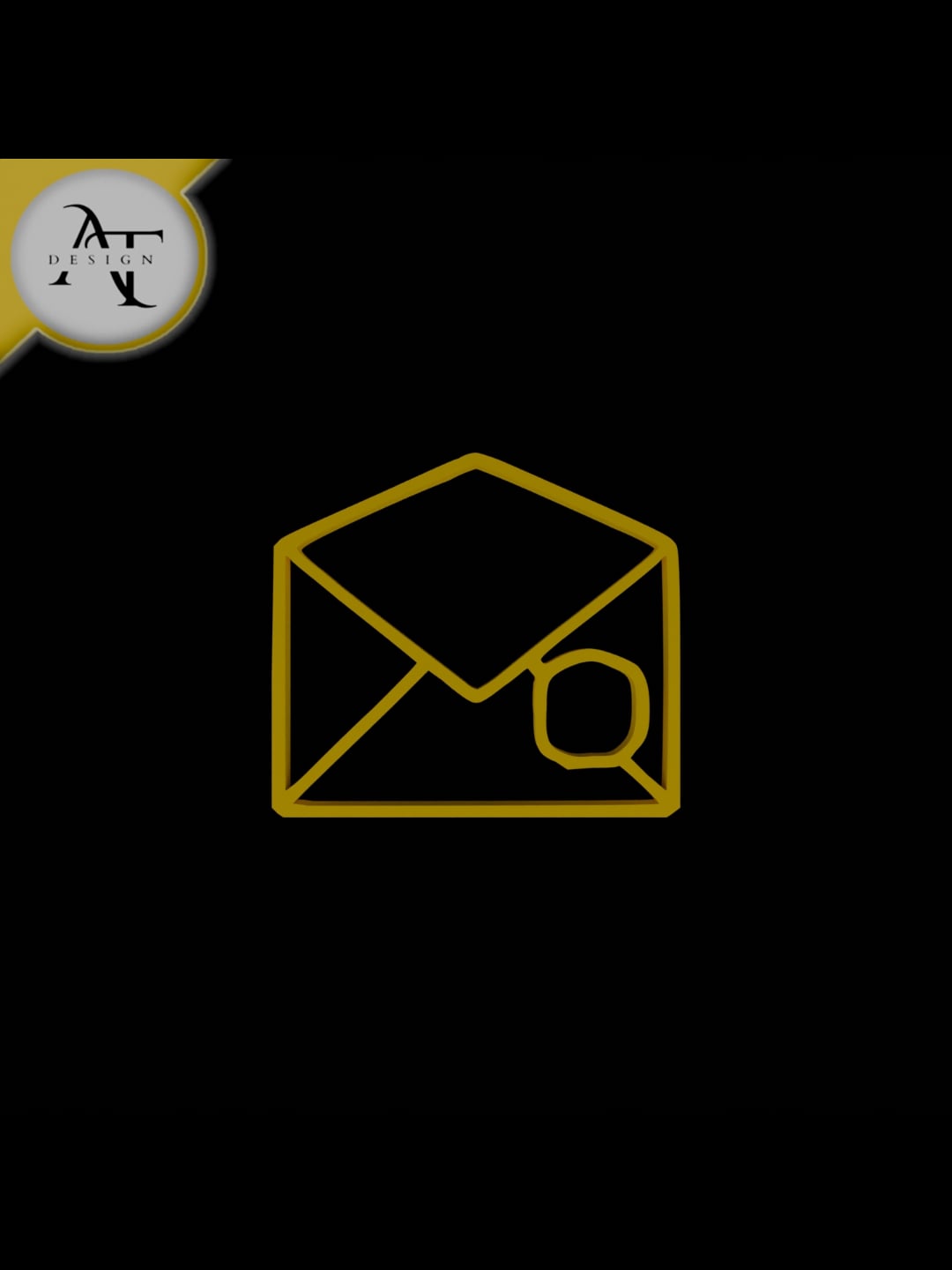 Simple Letter Symbol - 2D Art 3d model