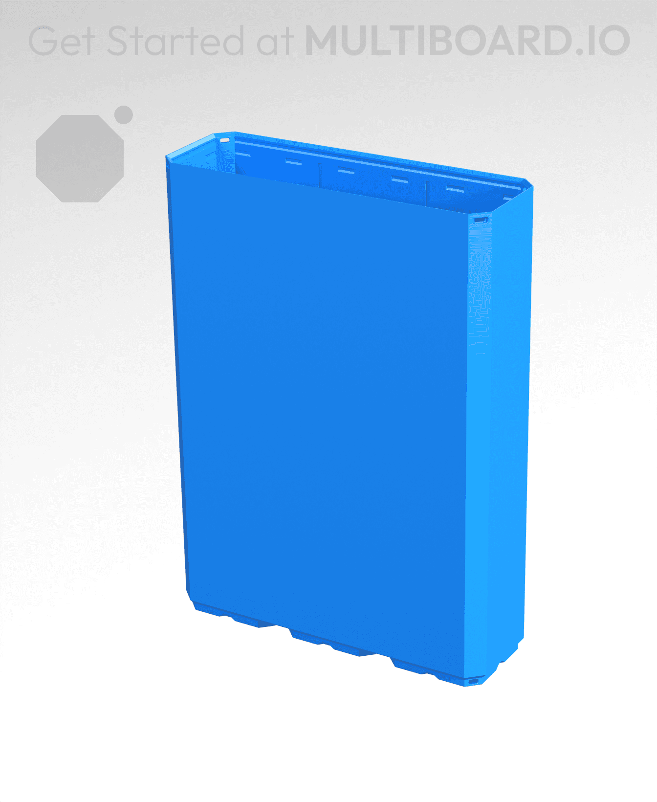3x1x4 CU - Simple Walls - Multibin Shell 3d model