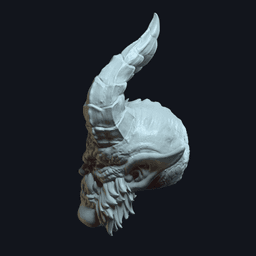 Demonv1 - Custom Action Figure Head 3d model