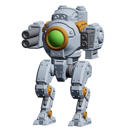 Mech Forge Storm Titan 3D Printable Walker Mech Miniature for Tabletop Games 3d model