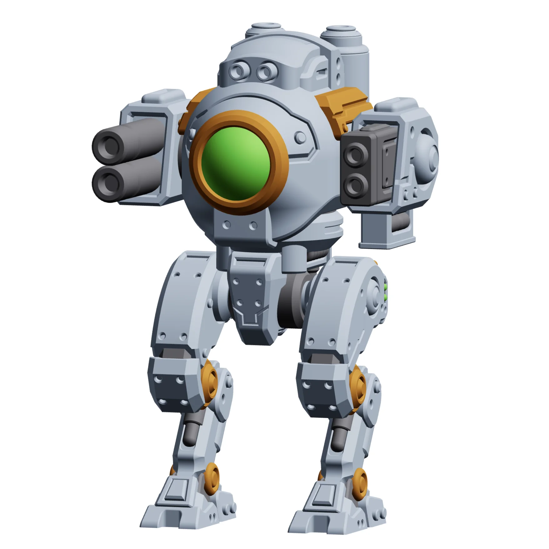 Mech Forge Storm Titan 3D Printable Walker Mech Miniature for Tabletop Games 3d model