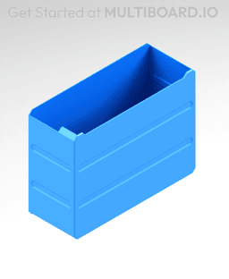 4x3x1.5 LU - Labelled - MultiBin Simple Drawer 3d model