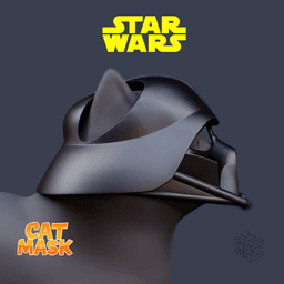 Darth Vader Cat Mask – 3D Printable Cosplay for Pets 3d model