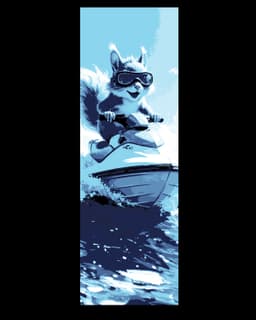 Blazing a line on the surf with his Jet ski - Squirrel Power!! Set of bookmarks 3d model