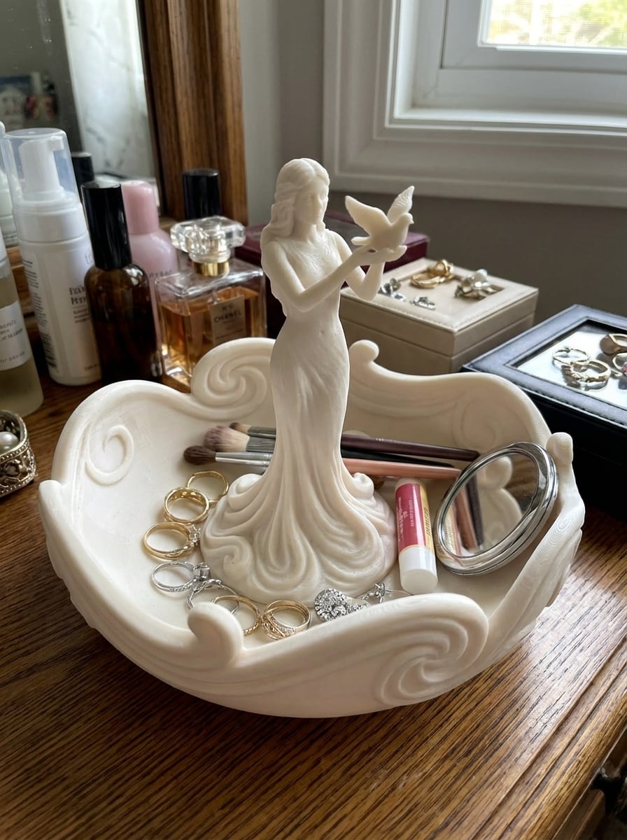 Goddess of Peace Jewelry Dish & Vanity Organizer 3d model