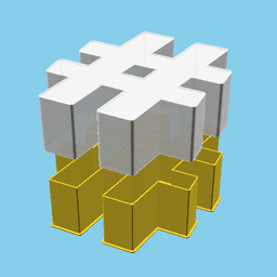 Sharp Symbol, nestable box (v1) 3d model