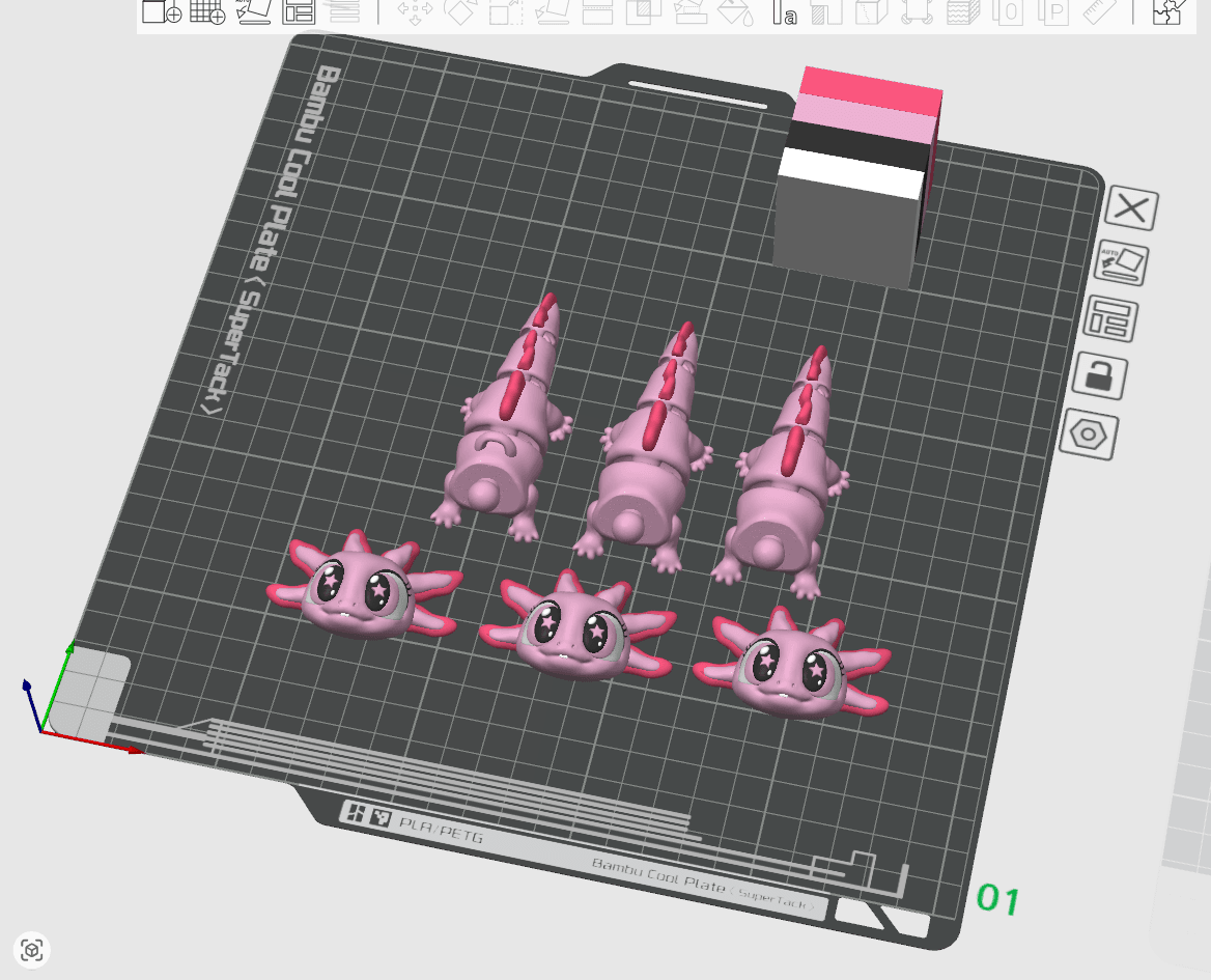 Articulated Axolotl 3d model