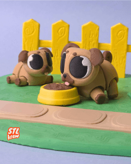 Cute articulated Pug dog - Pogo 3d model