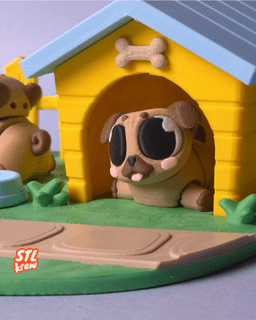 Cute articulated Pug dog - Pogo 3d model